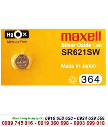 Pin Maxell SR621SW silver oxide 1.55V chính hãng Maxell Nhật